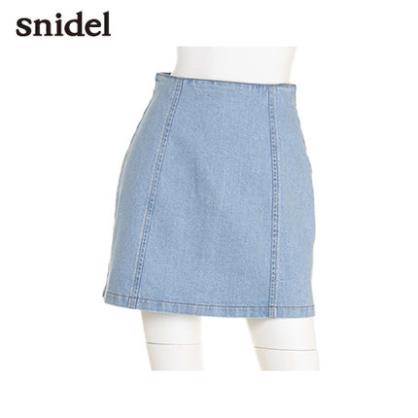 snidel2015春夏新品休闲百搭牛仔短裙